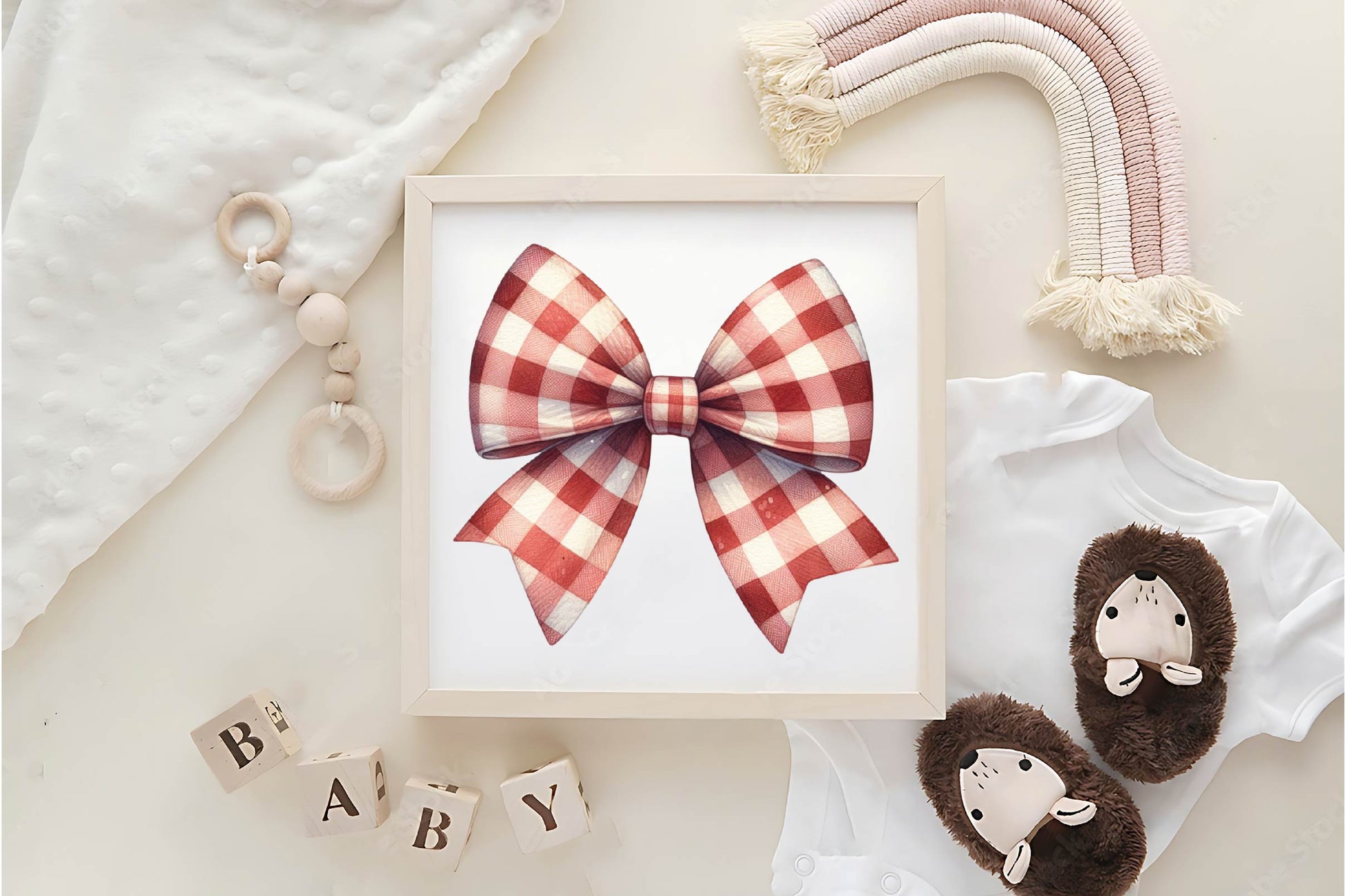 Watercolour Tartan & Plaid Bows Clipart Bundle - CraftNest - Digital Crafting and Art