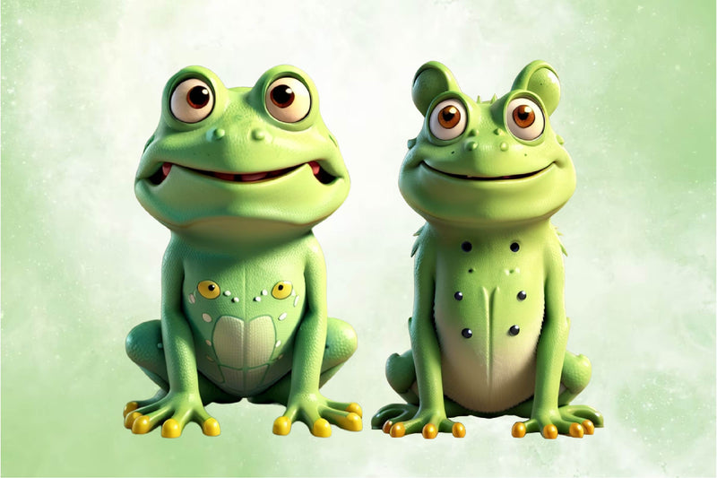 Green Frog Clipart Bundle - CraftNest - Digital Crafting and Art