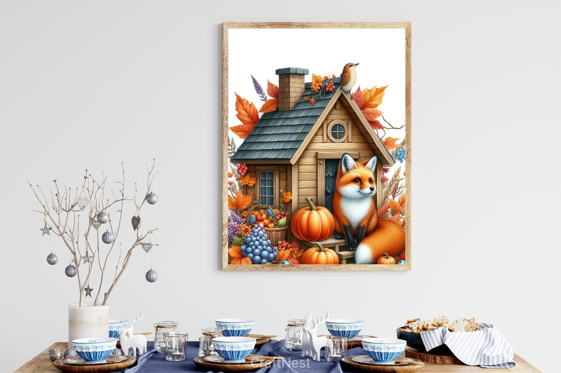 Autumn Fox House Clipart Bundle - CraftNest - Digital Crafting and Art