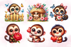 Cute Monkey Clipart Bundle 2 - CraftNest - Digital Crafting and Art