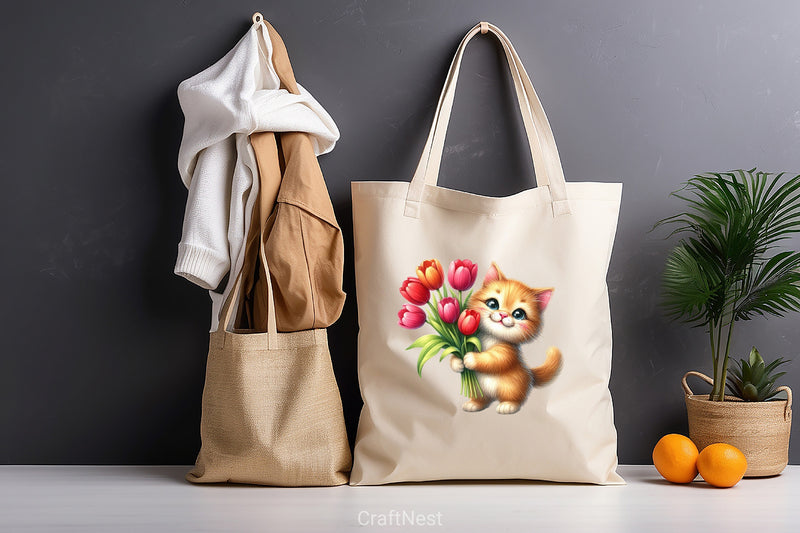 Cat Flower Clipart Bundle - CraftNest - Digital Crafting and Art