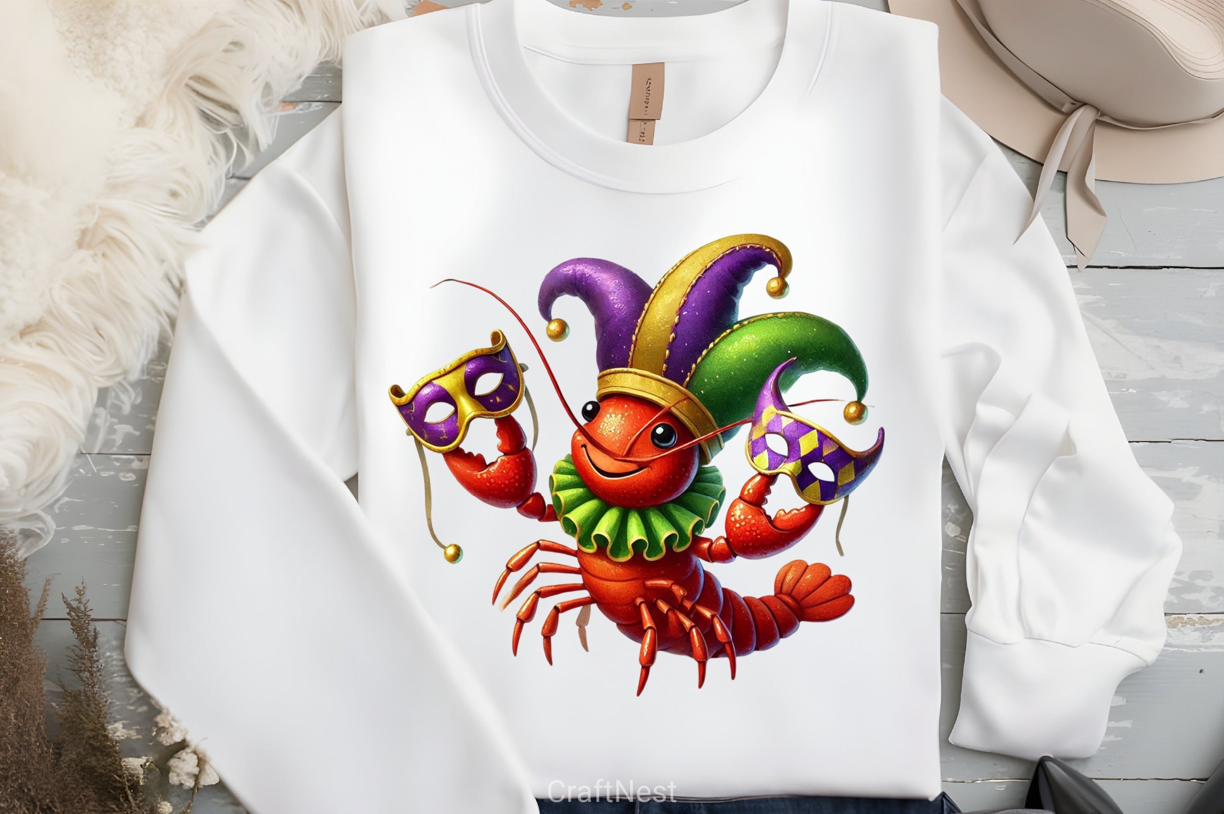 Lobster Mardi Gras Clipart Bundle 3 - CraftNest - Digital Crafting and Art