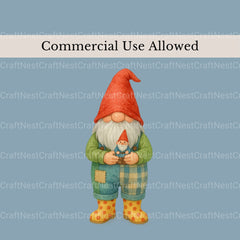 Gnomes Gardening 3 Clipart Bundle - CraftNest - Digital Crafting and Art