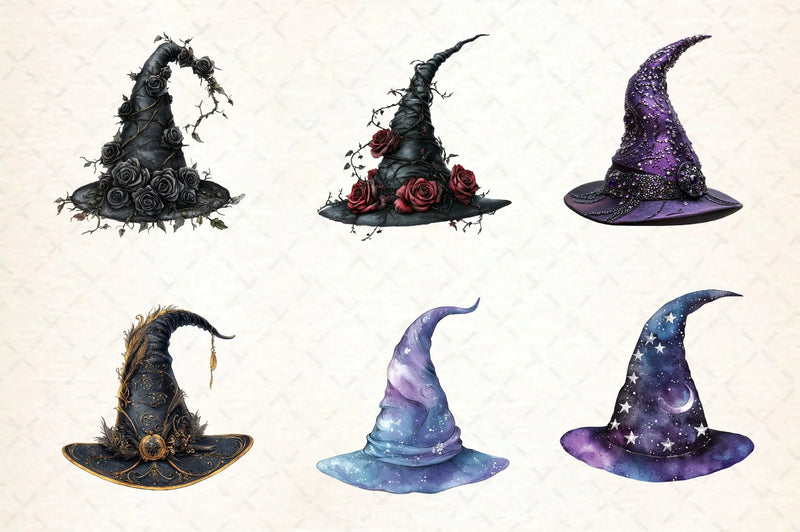 Halloween Witch Hat Clipart Bundle 2 - CraftNest - Digital Crafting and Art
