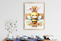 Cute Bee Wooden In A Cross Clipart Bundle - CraftNest - Digital Crafting and Art
