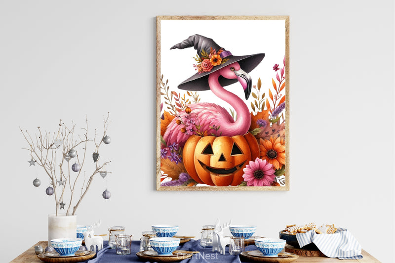 Witch Hat Flamingo Clipart Bundle - CraftNest - Digital Crafting and Art