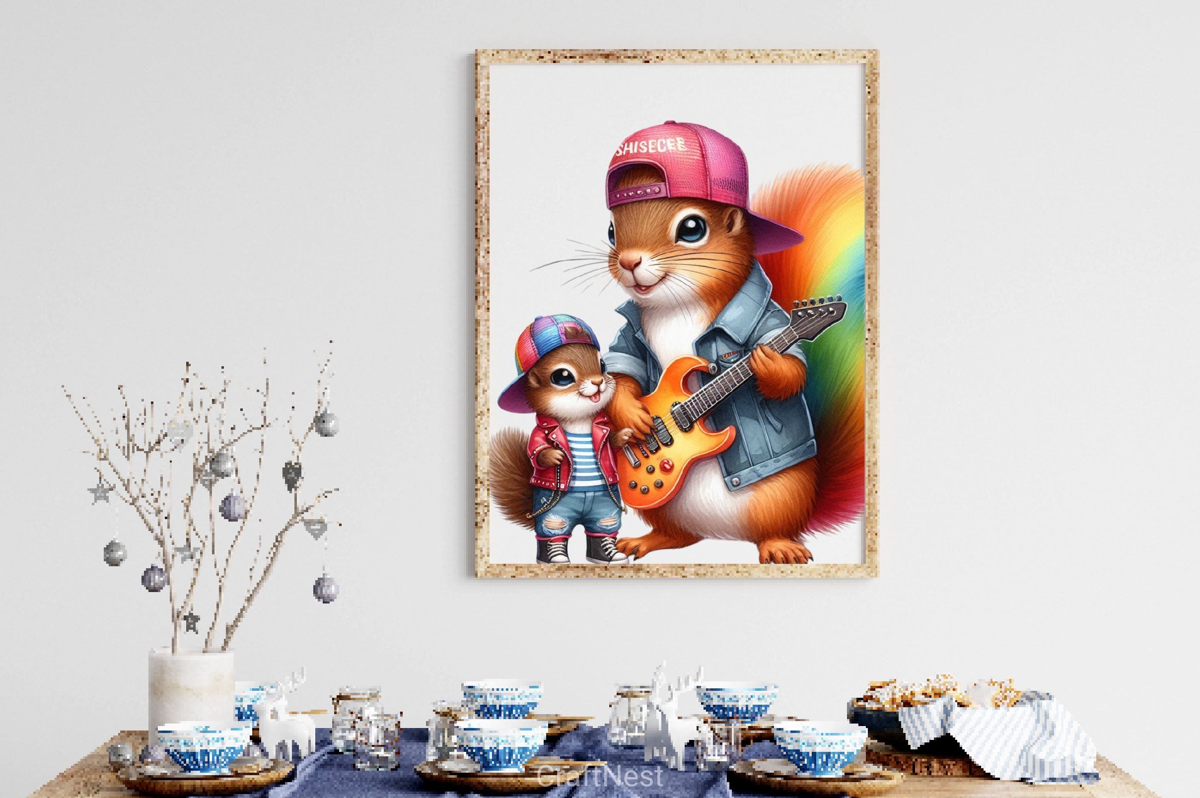 Baby Animal With Dad Clipart Bundle - CraftNest - Digital Crafting and Art