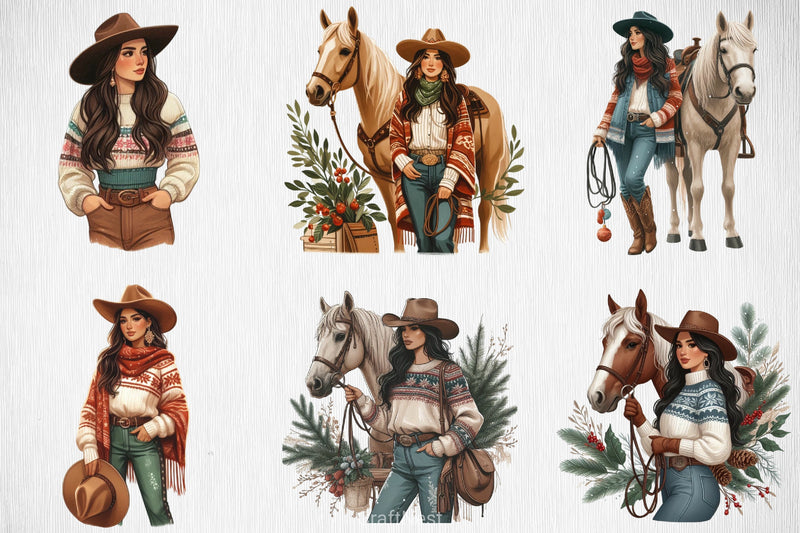 Country Girl Clipart Bundle - CraftNest - Digital Crafting and Art