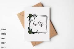 Flowers Card Flowers Illustrations With Recycled Envelope Bundle - CraftNest - Digital Crafting and Art