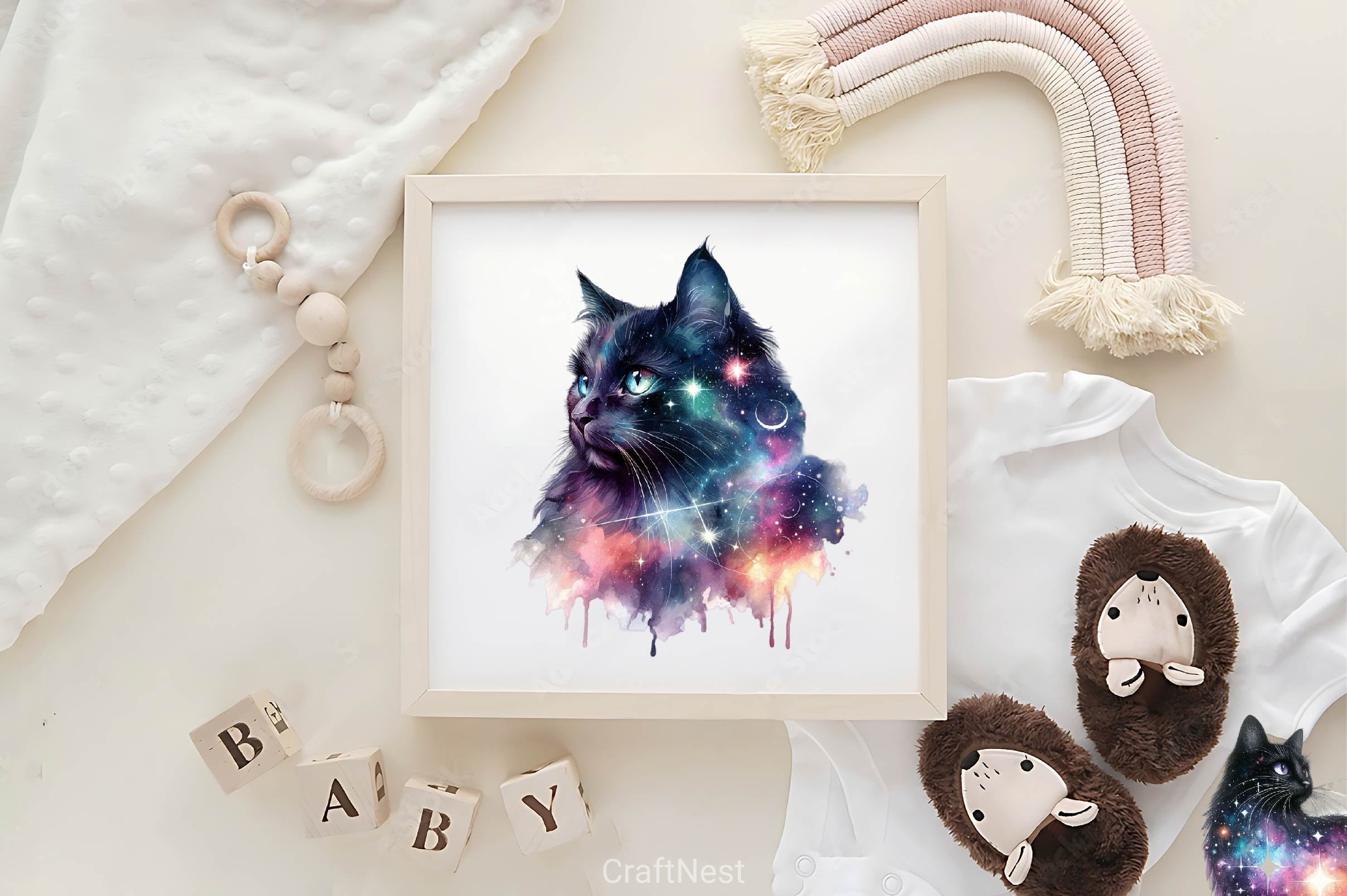 Celestial Black Cat Clipart Bundle - CraftNest - Digital Crafting and Art