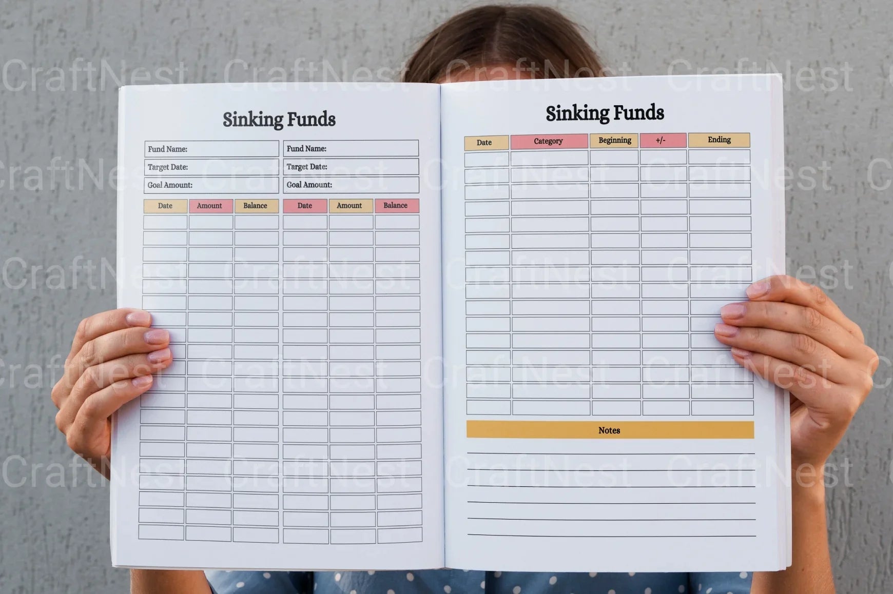 Sinking Funds Tracker Template for Budgeting - CraftNest - Digital Crafting and Art