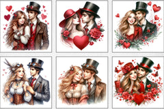 Valentine Romantic Couple Clipart Bundle 8 - CraftNest - Digital Crafting and Art