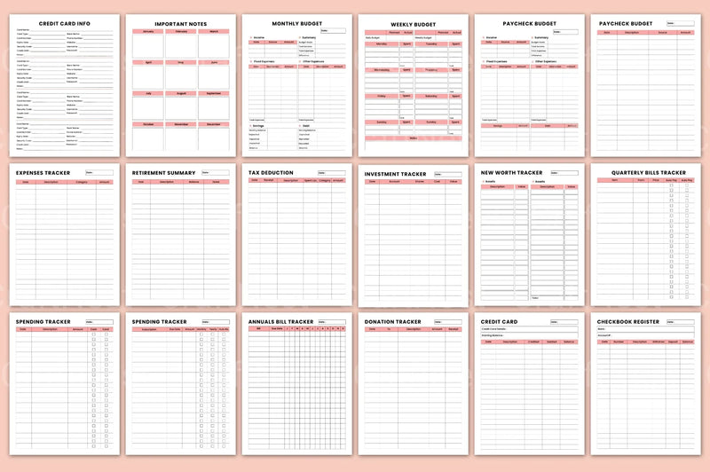 Budget Management Organizer - CraftNest - Digital Crafting and Art