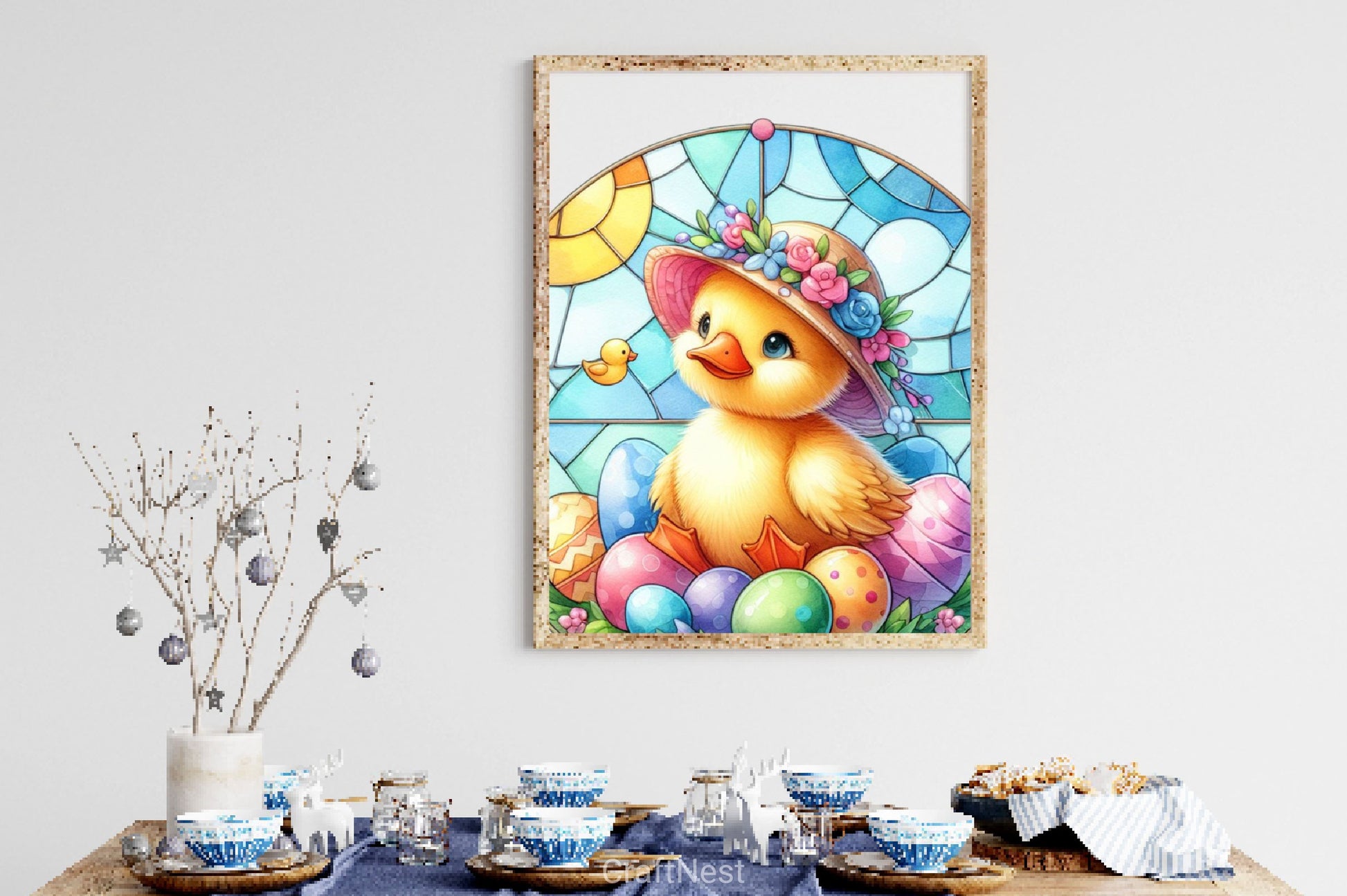 Stained Glass Easter Duck Clipart Bundle - CraftNest - Digital Crafting and Art