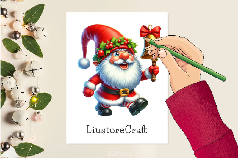 Christmas Funny Gnome Clipart Bundle 2 - CraftNest - Digital Crafting and Art