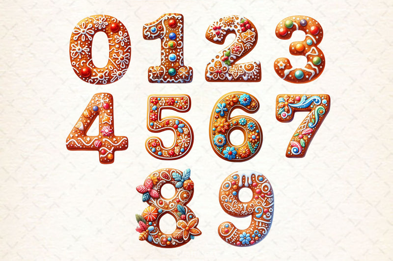 Christmas Gingerbread Cookie Alphabet Clipart Bundle - CraftNest - Digital Crafting and Art