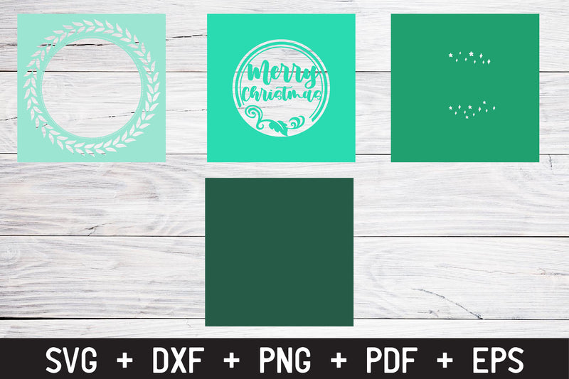 Christmas Shadow Box 6X6 Template 3D Layered Christmas Card Bundle - CraftNest - Digital Crafting and Art