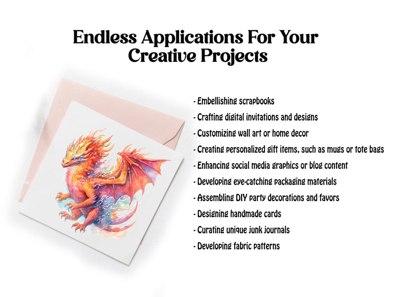 Rainbow Dragon Clipart - CraftNest