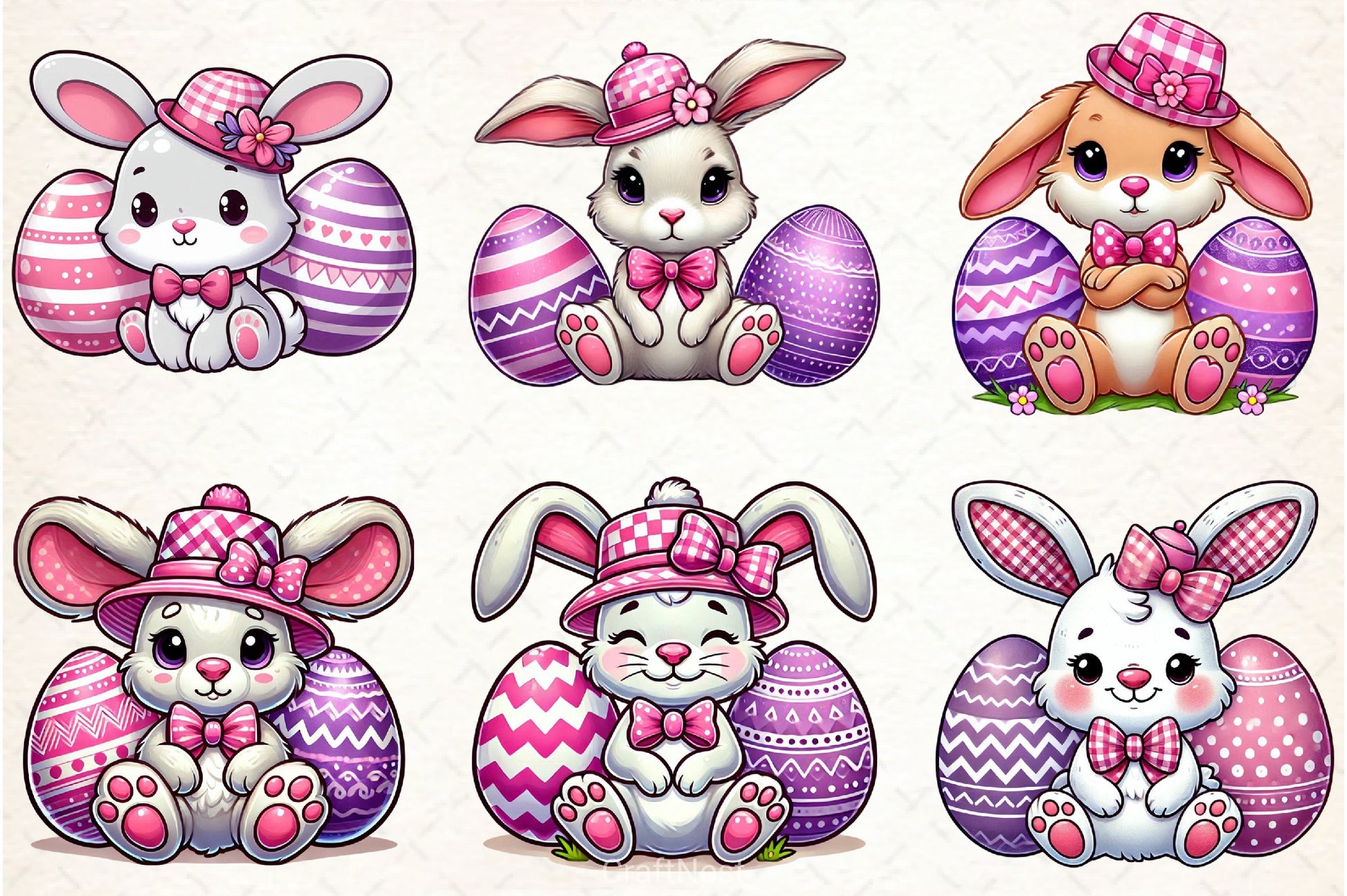Cute Easter Bunny Clipart Bundle 36 - CraftNest - Digital Crafting and Art