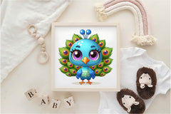 Cute Peacock Clipart Bundle - CraftNest - Digital Crafting and Art