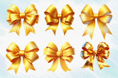 Yellow Bow Clipart Bundle - CraftNest - Digital Crafting and Art