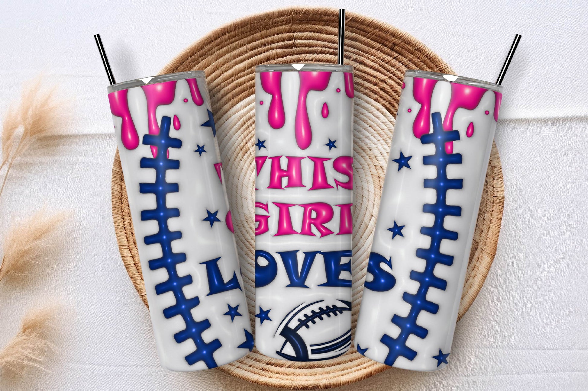 3D Inflated Baseball Tumbler Bundle - CraftNest - Digital Crafting and Art