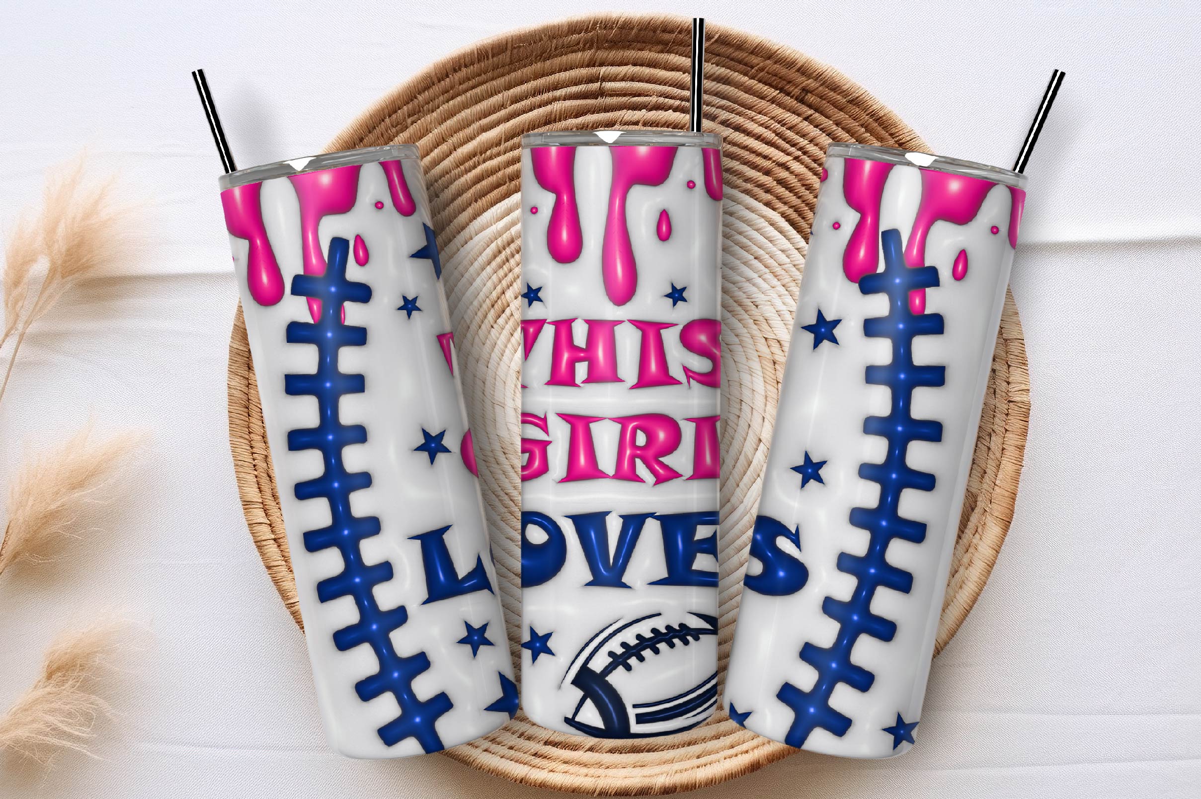 3D Inflated Baseball Tumbler Bundle - CraftNest - Digital Crafting and Art