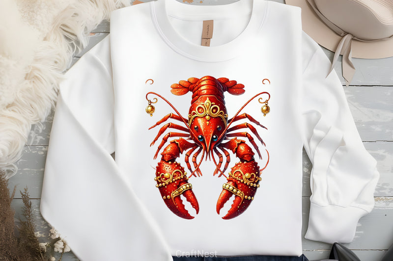 Lobster Mardi Gras Clipart Bundle 1 - CraftNest - Digital Crafting and Art