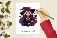 Vintage Pin Up Halloween Girl Clipart Bundle ,11 - CraftNest - Digital Crafting and Art