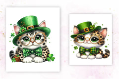 St Patrick's Cat Clipart Bundle - CraftNest - Digital Crafting and Art