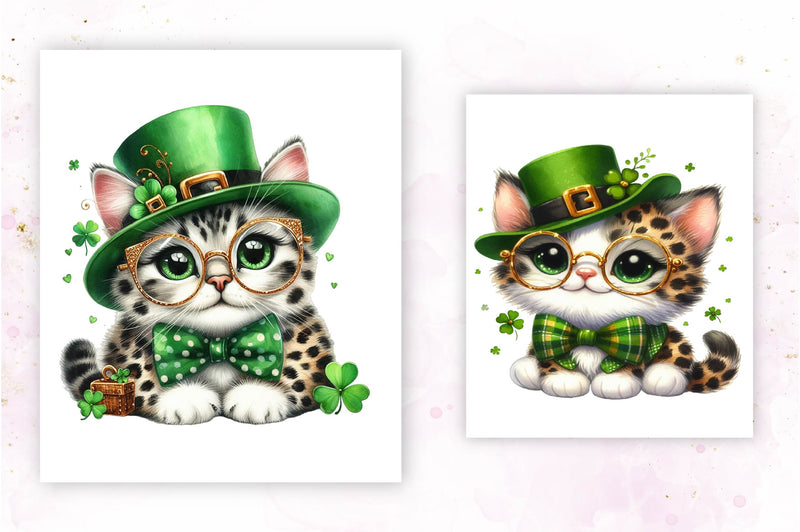 St Patrick's Cat Clipart Bundle - CraftNest - Digital Crafting and Art