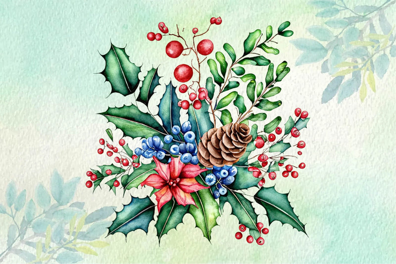 Poinsettia Leaves Clipart Bundle - CraftNest - Digital Crafting and Art