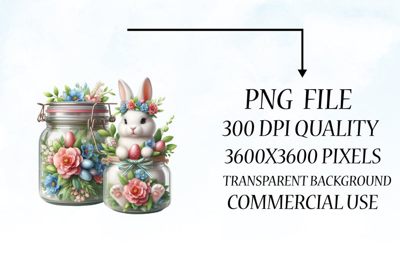 Easter Bunny Flowers Clipart Bundle - CraftNest - Digital Crafting and Art
