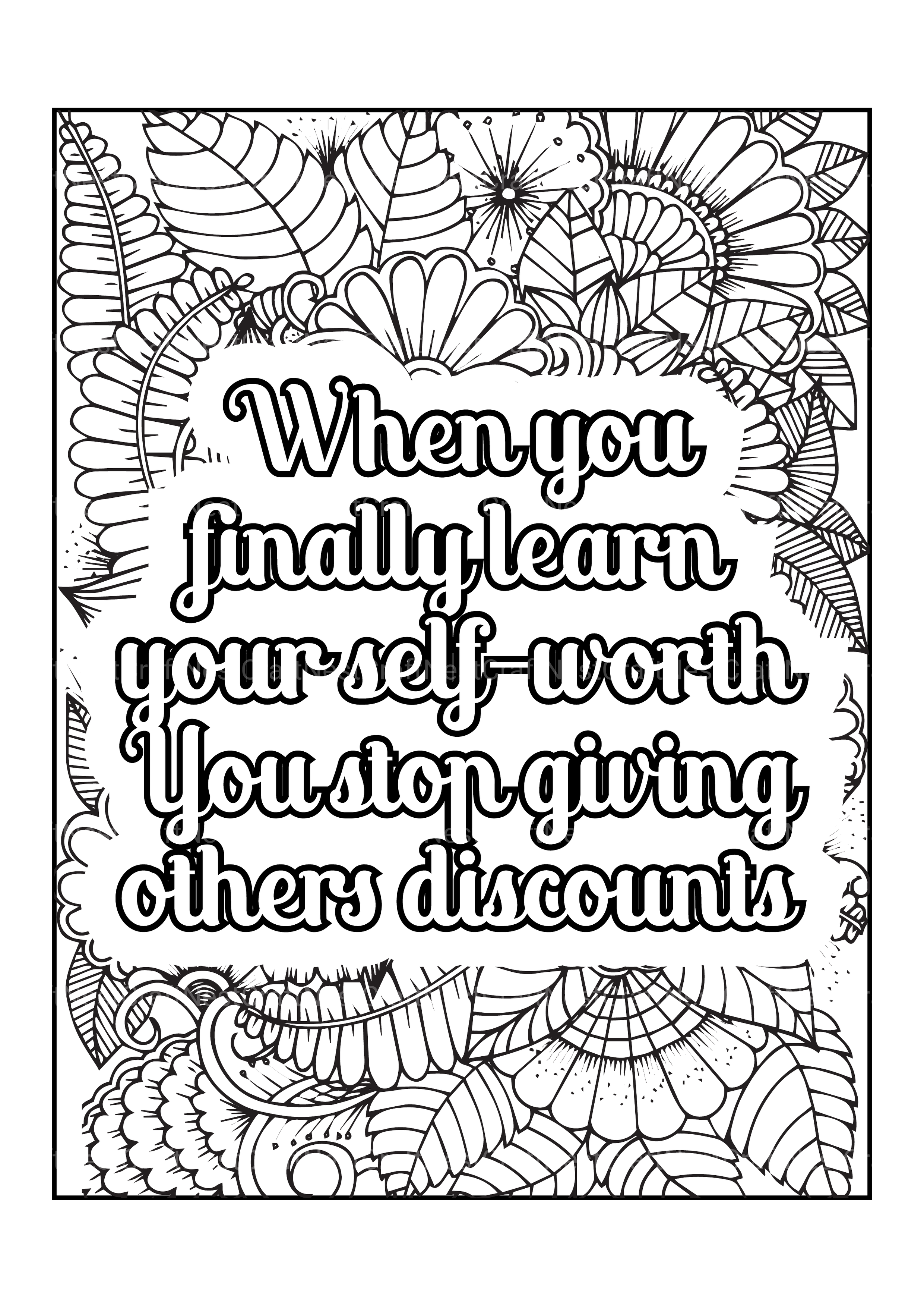 Motivational Quotes Coloring Book 6