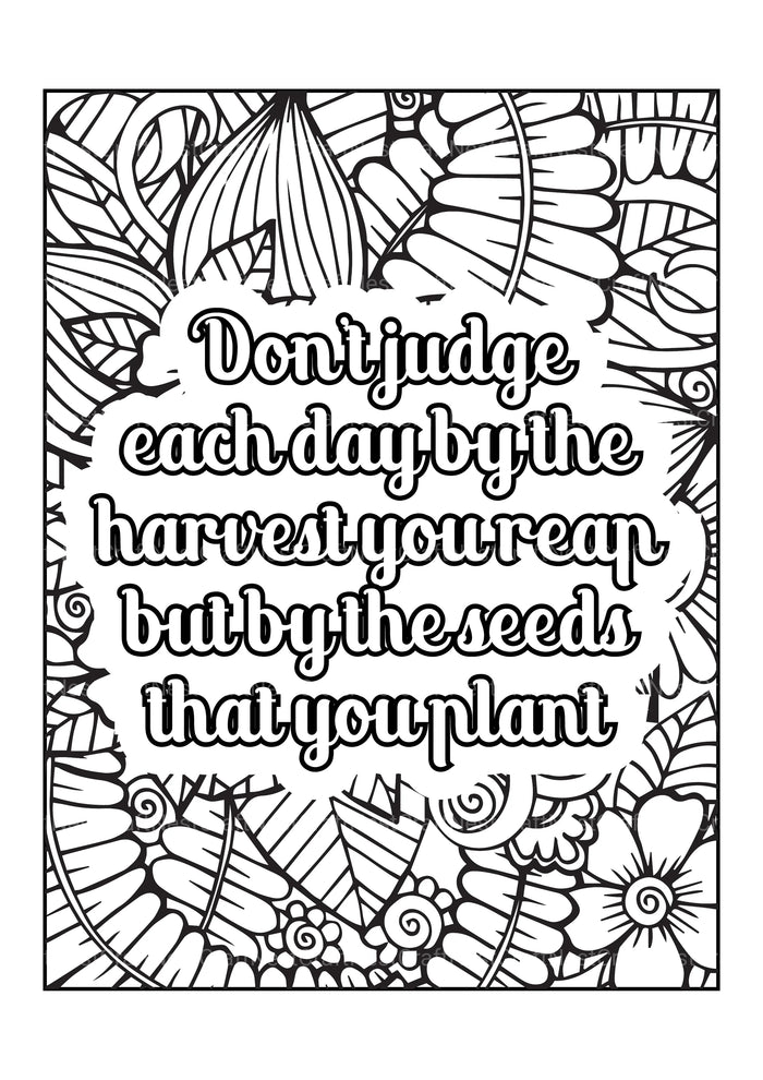 Motivational Quotes Coloring Book