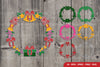3D Christmas Wreath Layered Papercut Clipart Bundle