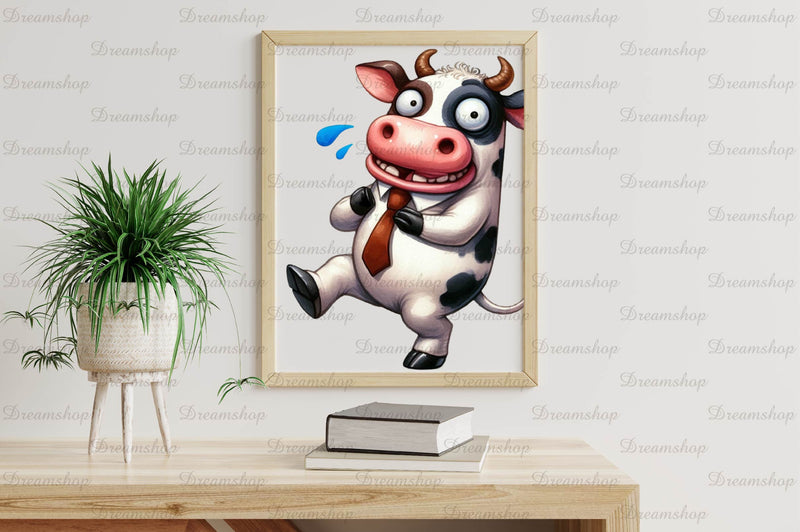 Crazy Funny Cow Clipart Bundle - CraftNest - Digital Crafting and Art