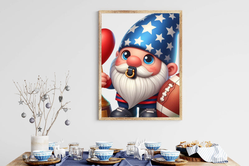 Adorable American Football Gnomes Clipart Bundle - CraftNest - Digital Crafting and Art