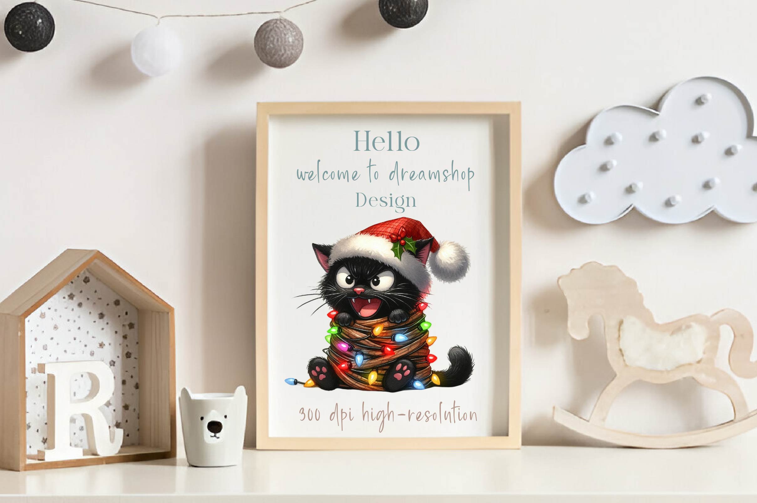 Funny Christmas Black Cat Clipart Bundle - CraftNest - Digital Crafting and Art