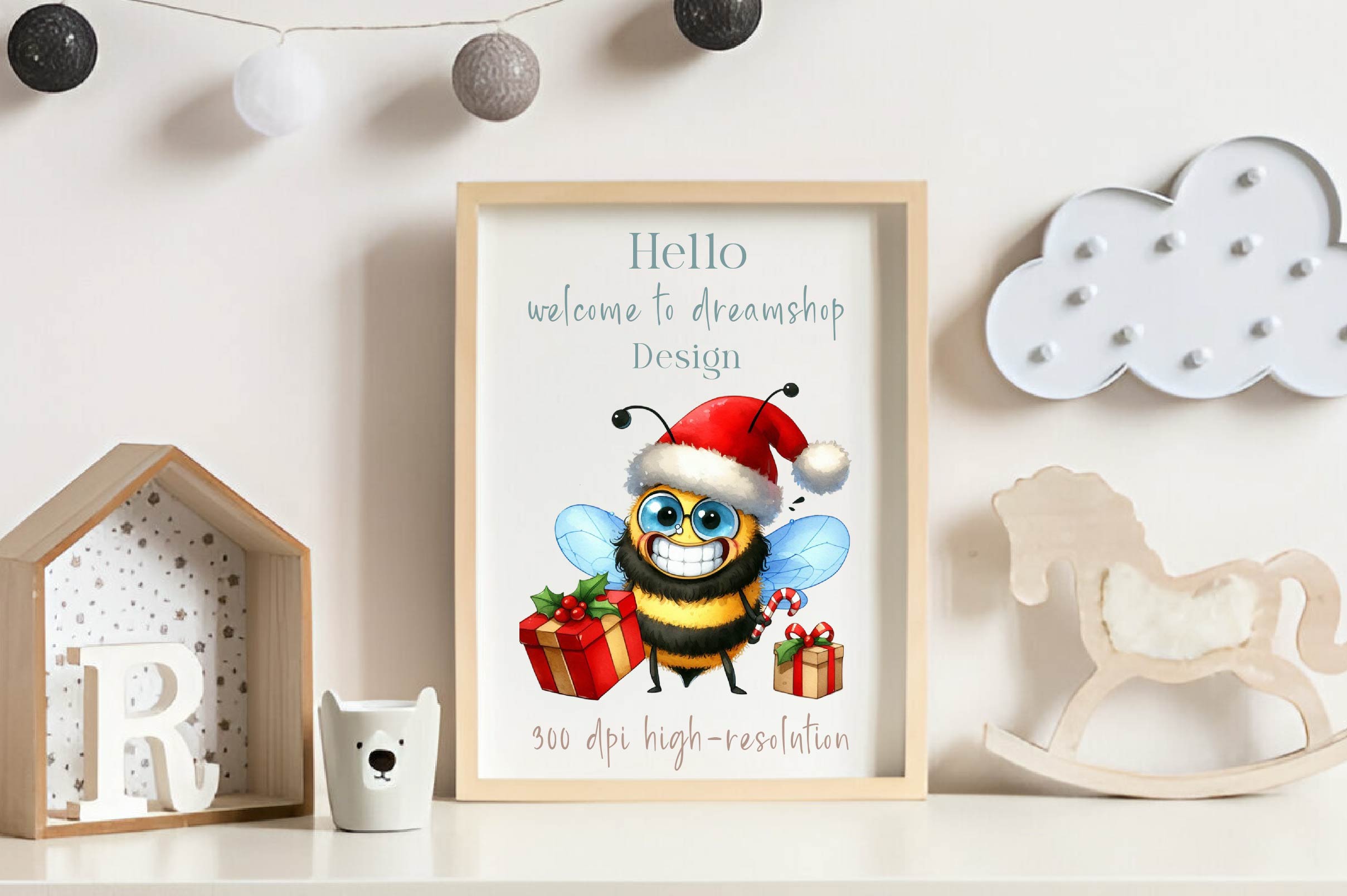 Christmas Funny Bee Clipart Bundle - CraftNest - Digital Crafting and Art