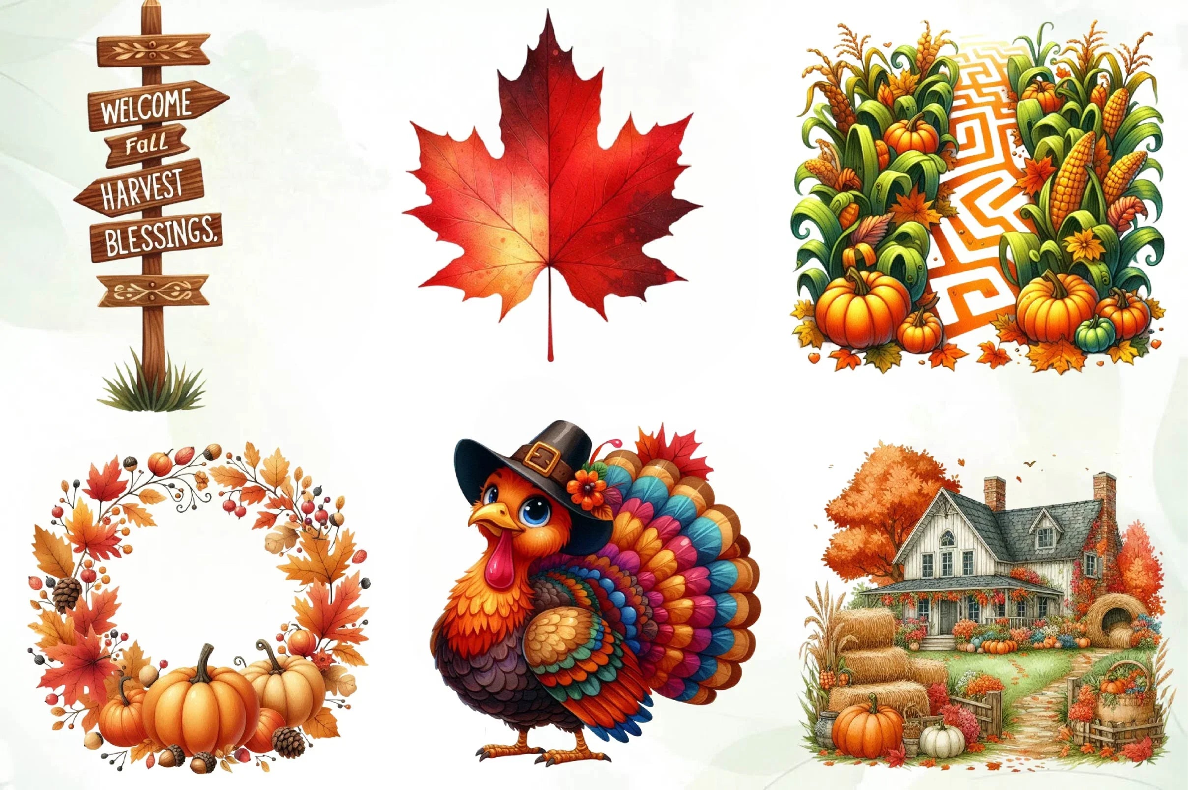 Autumn Clipart Bundle 1 - CraftNest - Digital Crafting and Art