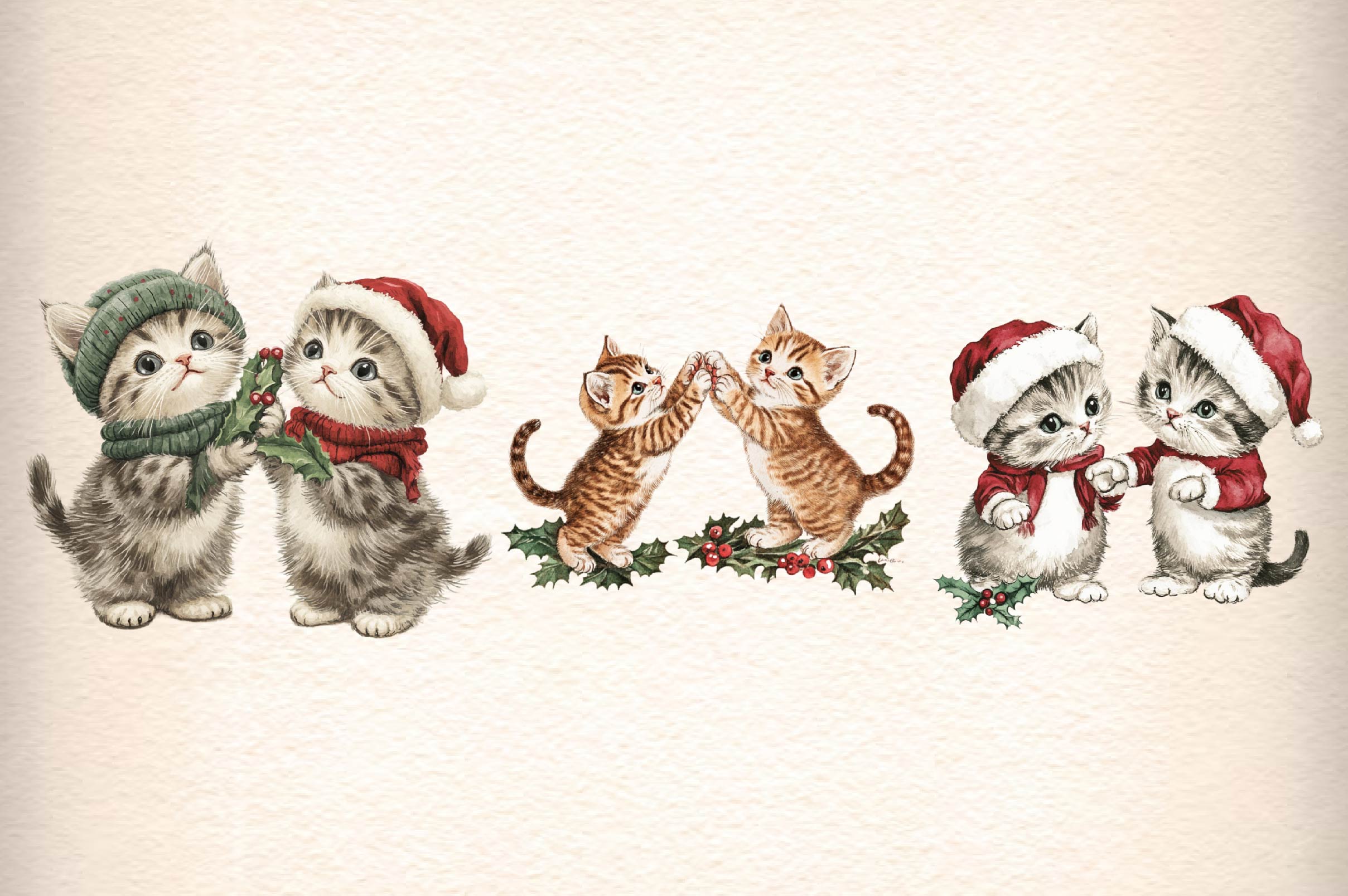 Cat Cute Christmas Clipart Bundle - CraftNest - Digital Crafting and Art