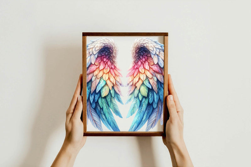 Colorful Angel Wings Clipart Bundle - CraftNest - Digital Crafting and Art