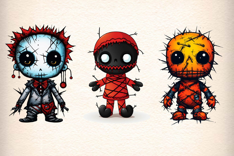 Halloween Gothic Voodoo Doll Clipart Bundle 2 - CraftNest - Digital Crafting and Art