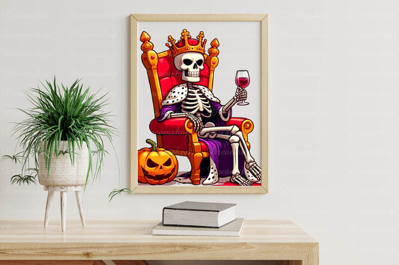 Halloween Skeleton Wine Clipart Bundle - CraftNest - Digital Crafting and Art