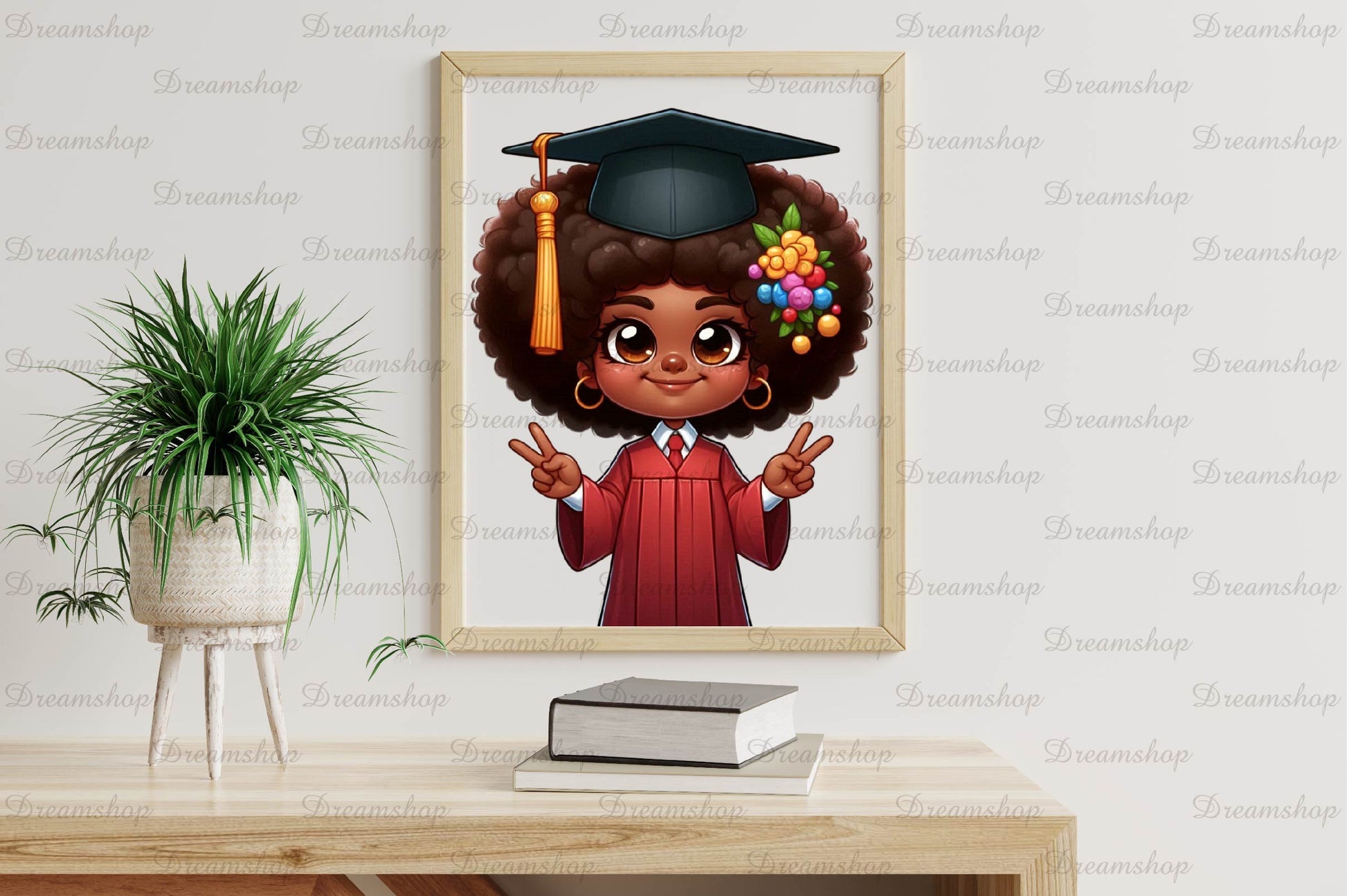 Girl Afro Graduation Clipart Bundle - CraftNest - Digital Crafting and Art
