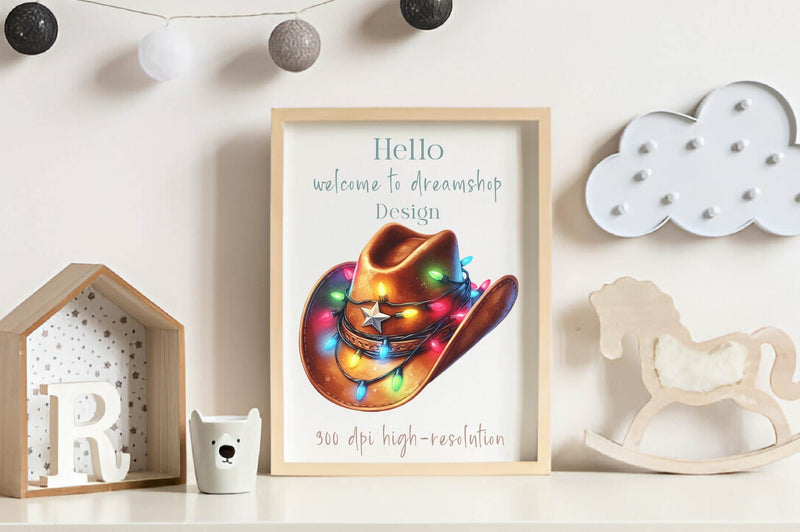 Christmas Cowboy Hat Clipart Bundle - CraftNest - Digital Crafting and Art