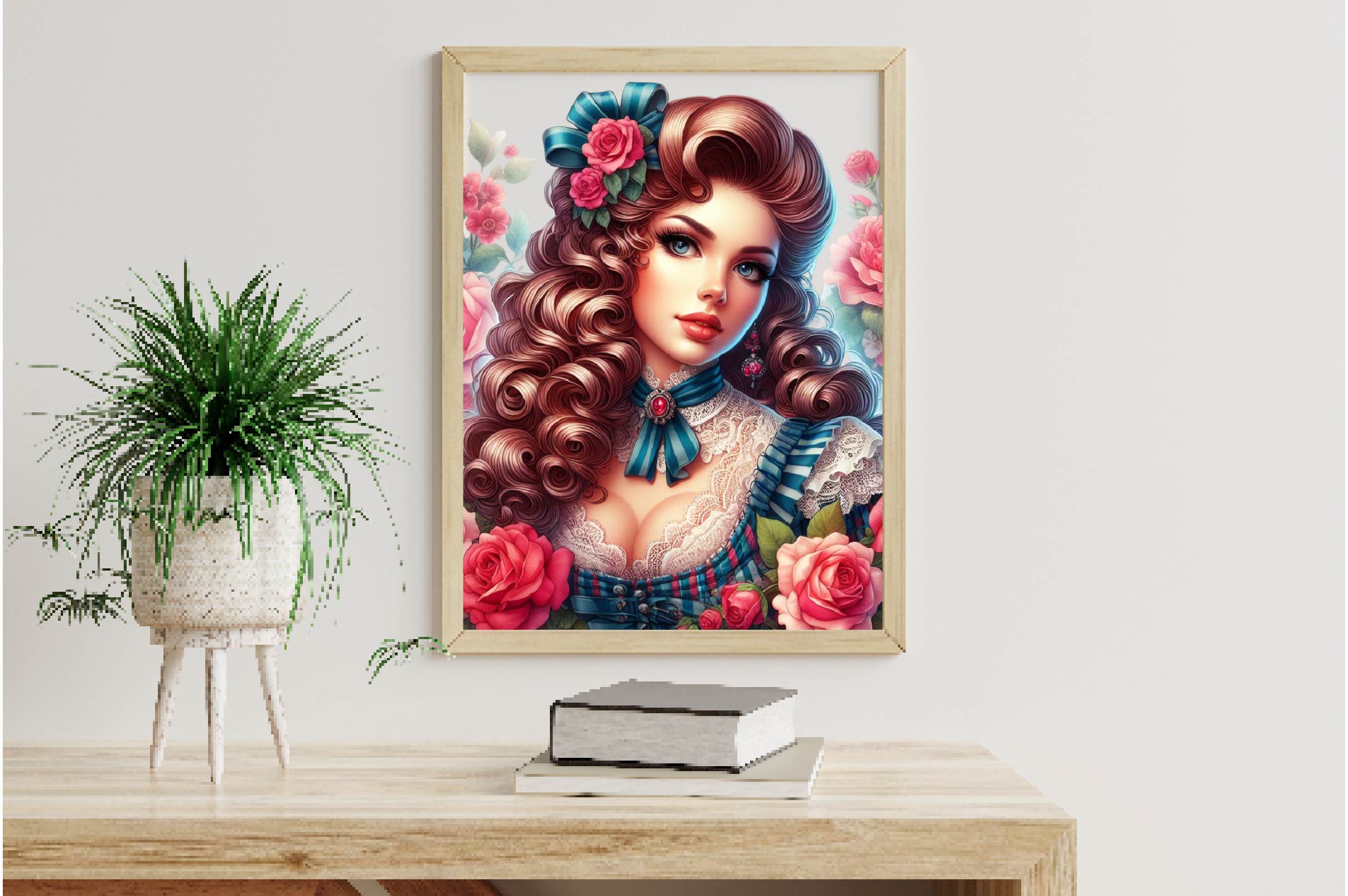 Vintage Pin Up Girl Clipart Bundle - CraftNest - Digital Crafting and Art