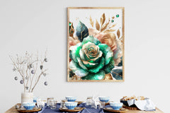 Emerald And Gold Glam Rose Clip Art Clipart Bundle - CraftNest - Digital Crafting and Art