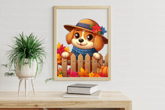 Cute Autumn Dog Clipart Bundle - CraftNest - Digital Crafting and Art